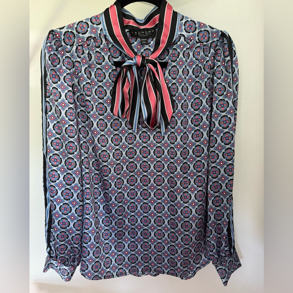 Laundry By Shelli Segal Blouse Multicolor Patterned size s/p/ch